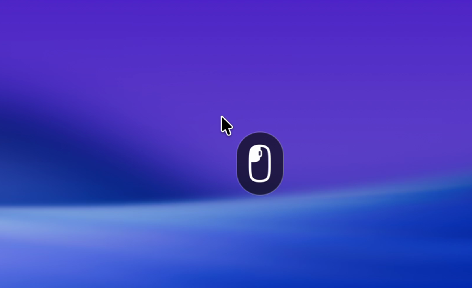 Keyty showing mouse click visualization with cursor highlighting.